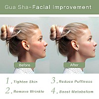 Contrybox Gua Sha Facial Tools Jade Guasha Tool For Face Eye Gua Sha Stone For Puffiness Reducing Jawline Sculpting Face St