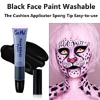 Go Ho Black Face Paint Stick085Ozwater Based Cream Black Body Paint Washableface Paint Kit Covers Oilfreehalloween Cospla