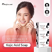 Kojie San Face Body Complete Brightening Set 3 X 100G Bars Soap Body Lotion Face Cream Toner And Face Cleansing Brush