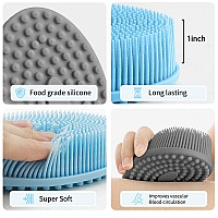 Silicone Body Scrubber Loofah Exfoliating Body Scrubber Bath Brush Set Of 3 Soft Body Scrubber Upgrade Shower Body Bath Scrubber