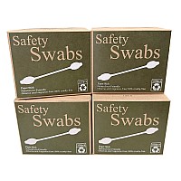 4 Packs Safety Cotton Swabs With Large Tips Baby Cotton Buds 432Pcs