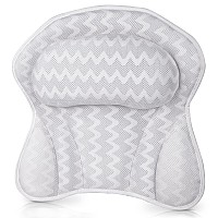 Bath Pillows Bathtub Pillow Back Neck Support Pillow Relaxing Headrest Bathtub Accessories Inmorven Spa Cushion For Tub With 6 N