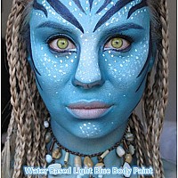 Go Ho Light Blue Face Paint Stick085Ozwater Based Blue Body Paint Washableface Paint Kit Covers Oilfreehalloween Cosplay