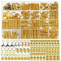 Wnj Hair Beads Jewelry 225 Pcs Hair Accessories Loc Jewelry For Hair Dreadlock Hair Jewelry For Women 18 Styles Of Hair Brai