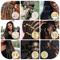 Wnj Hair Beads Jewelry 225 Pcs Hair Accessories Loc Jewelry For Hair Dreadlock Hair Jewelry For Women 18 Styles Of Hair Brai