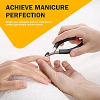 Bezox Cuticle Clipper For Salonworthy Nails Professional Half Jaw 5 Mm Cuticle Trimmers With Silicon Handle For Expert Mani