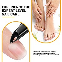 Bezox Cuticle Trimmer For Salonworthy Nails Professional Half Jaw 5 Mm Cuticle Clippers With Antislip Silicon Handle Prec