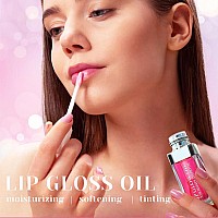 Hydrating Lip Glow Oil Moisturizing Lip Glow Oil Nourishing Glossy Transparent Lip Oil Plumping Lip Oil Lip Balm Nonsticky