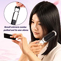 1 Pack Folding Compact Hair Brush With Mirror Travel Pocketsize Massage Comb For Hair Styling Gym Trips And Purse Removab