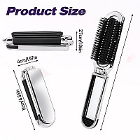 1 Pack Folding Compact Hair Brush With Mirror Travel Pocketsize Massage Comb For Hair Styling Gym Trips And Purse Removab