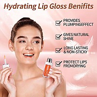 Hydrating Lip Glow Oil Moisturizing Lip Glow Oil Nourishing Glossy Transparent Lip Oil Plumping Lip Oil Lip Balm Nonsticky