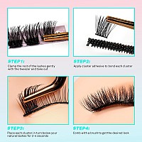 Vavalash Lash Clusters 72 Pcs Diy Eyelash Cluster Extension Light And Soft 72 Clusters Lashes Extensions Easy Full Mega Volume L