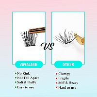 Vavalash Lash Clusters 72 Pcs Diy Eyelash Cluster Extension Light And Soft 72 Clusters Lashes Extensions Easy Full Mega Volume L