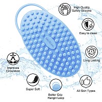 Metene 2 Pack Silicone Body Scrubber Exfoliating Body Scrubber For Use In Showerlathers Well Long Lasting Soft Body Scrubber