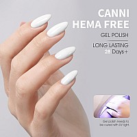 Canni 2Pcs Hemafree White Gel Nail Polish Set White Gel Polish Kit Soak Off Led Nail Gel Manicure Kit Diy At Home Salon Gifts