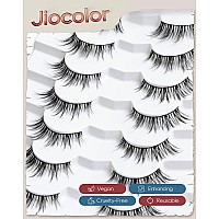 Natural Lashes That Look Like Extensions Strip Lashes Natural Look Thin Band Wispy Eyelashes 13Mm Cat Eye False Eyelashes Foxy E