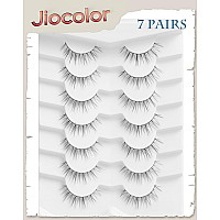 False Eyelashes Natural Lookwispy C Curl Lashes Thin Band Eye Lashes Soft Resuable Strip Lashes Natural Volume Faux Mink Eye