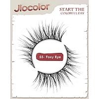 False Eyelashes Cat Eye Look Natural Short Lashes 3D Wispy Fake Eyelashes Foxy Eye Lashes 12Mm Fluffy Wispies False Lashes Pack