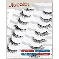 False Eyelashes Cat Eye Look Natural Short Lashes 3D Wispy Fake Eyelashes Foxy Eye Lashes 12Mm Fluffy Wispies False Lashes Pack