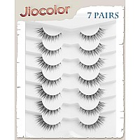 False Eyelashes Cat Eye Look Natural Short Lashes 3D Wispy Fake Eyelashes Foxy Eye Lashes 12Mm Fluffy Wispies False Lashes Pack