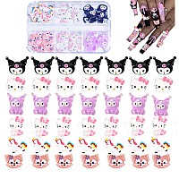 3D Kitty Cat Nail Art Charms 3D Cartoon Kawaii Tembelle Unicorns Nail Decorations For Nail Art Supplies Resin Nails Slime Rai