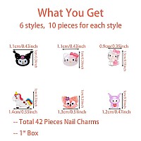 3D Kitty Cat Nail Art Charms 3D Cartoon Kawaii Tembelle Unicorns Nail Decorations For Nail Art Supplies Resin Nails Slime Rai