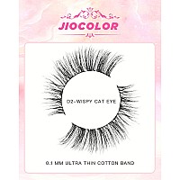 False Lashes Natural Look Cateye Faux Mink Eyelashes Jiocolor D Curl Eye Lashes Wispy Eyelashes Extension 12 Mm Fox Eye