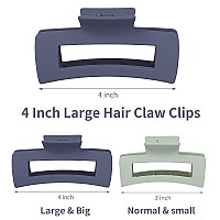 Sisiaipu Hair Clip Claw 41 Inch Extra Large For Thick Long Curly Hair 12 Pcs 12 Rubber Paint And Plastic Materials Non