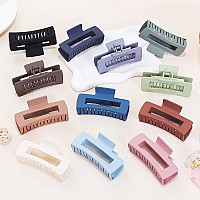 Sisiaipu Hair Clip Claw 41 Inch Extra Large For Thick Long Curly Hair 12 Pcs 12 Rubber Paint And Plastic Materials Non