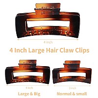 Sisiaipu 41 Inch Large Claw Clips 12 Pcs Jumbo Square Jaw Clips For Thick Hair Bulk Hair Accessories For Women And Girls T