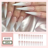 Yosomk Halloween Press On Nails Long Fake Nails With Flower Pearl Design Press On Square Acrylic False Nails For Women Stick On