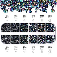 Eyenice Nail Art Rhinestones Kit 6 Sizes 156 Mm Nail Art Crushed Natural Sea Shell Nail Flakes Decoration With Storage Organ