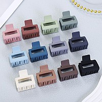 Sisiaipu 2 Inch Medium Hair Claw Clips 12 Pcs Square Hair Clips For Thin Hair Matte Nonslip Acrylic Banana Jaw Clips Bulk Hair A