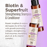 Soapbox Biotin Superfruit Shampoo Conditioner Set With Vegan Collagen Aloe And Shea Butter Pack Of 2 Sulfate Free Paraben