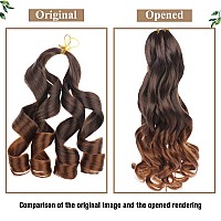 Cookoo Ombre Brown French Curl Braiding Hair 14 Inch 2 Packs Loose Wave Bouncy Braiding Hair 50Gpack Pre Stretched Yaki Curly B