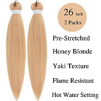 Gozill Honey Blonde Braiding Hair Pre Stretched Kanekalon Prestretched Braiding Hair Ez Braid Hypoallergenic Colored Braiding Ha