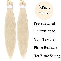 Gozill Brainding Hair Pre Stretched Blonde Kanekalon Prestretched Braiding Hair Ez Braid Hypoallergenic Colored Braiding Hair Ex