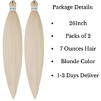 Leticia Blonde Braiding Hair Pre Stretched Synthetic Hair Braiding Blonde