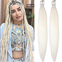 Leticia Cream White Braiding Hair Pre Stretched Kanekalon Prestretched Braiding Hair