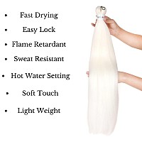 Leticia Cream White Braiding Hair Pre Stretched Kanekalon Prestretched Braiding Hair