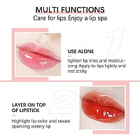 Hydrating Lip Glow Oil Lip Oil Gloss Transparent Toot Tinted Nourishing Long Lasting Repairing Lightening Lip Lines Berry 02