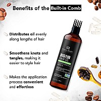 Botanic Hearth Biotin Hair Oil For Hair Growth Infused With Coffee Bean Oil Argan Oil Hair Strenghtening Treatment Nourish