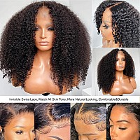 Julia Hair Curly Lace Closure Wigs Human Hair For Black Women Afro Kinky Curly T Part Hd Transparent Lace Front Wig Pre Plucked