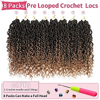 Alicoco Goddess Locs Crochet Hair 22 Inch 8 Packs Faux Locs Crochet Hair For Women Boho Locs Prelooped River Crochet Locs With