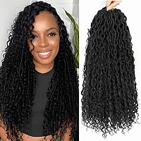 Alicoco Goddess Locs Crochet Hair 22 Inch 8 Packs Faux Locs Crochet Hair For Women Boho Locs Prelooped River Crochet Locs With