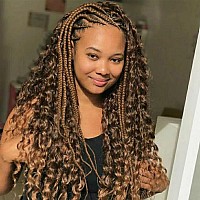 Paraglame Ocean Wave Crochet Hair Curly Braiding Hair Deep Wave Braiding Hair For Bohemian Knotless Braids Ombre Brown Water Wav