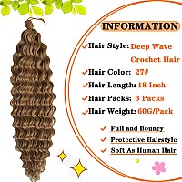 Paraglame Deep Wave Crochet Hair 18 Inch 27 Color Ocean Wavy Crochet Braids Soft Curly Deep Twist Crochet Braiding Hair Extensio