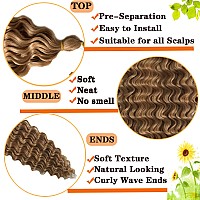 Paraglame Deep Wave Crochet Hair 18 Inch 27 Color Ocean Wavy Crochet Braids Soft Curly Deep Twist Crochet Braiding Hair Extensio