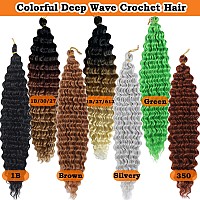 Paraglame Deep Wave Crochet Hair 18 Inch 27 Color Ocean Wavy Crochet Braids Soft Curly Deep Twist Crochet Braiding Hair Extensio