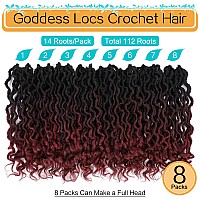 Karida Goddess Locs Crochet Hair 10 Inch 8 Packs Faux Locs Crochet Hair For Black Women Pre Looped Crochet Goddess Faux Locs W